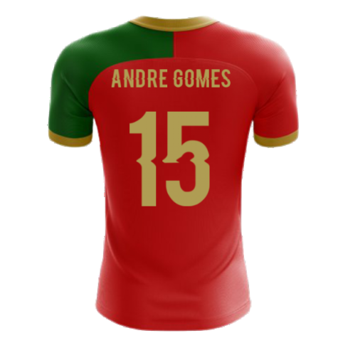 2024-2025 Portugal Flag Home Concept Football Shirt (Andre Gomes 15) - Kids