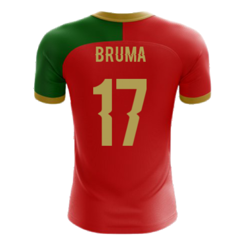 2024-2025 Portugal Flag Home Concept Football Shirt (Bruma 17) - Kids