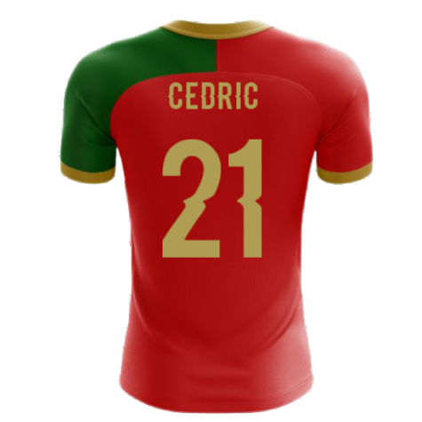 2024-2025 Portugal Flag Home Concept Football Shirt (Cedric 21) - Kids