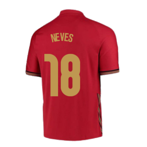 2020-2021 Portugal Home Nike Football Shirt (Neves 18)