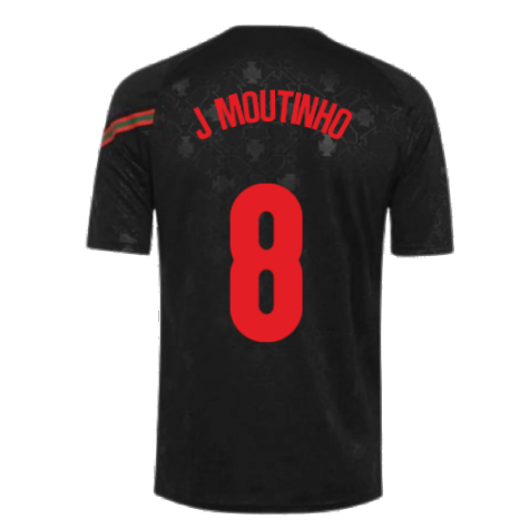 2020-2021 Portugal Pre-Match Training Shirt (Black) - Kids (J.Moutinho 8)