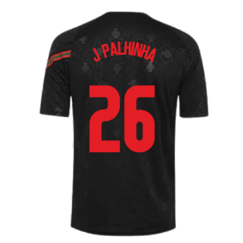 2020-2021 Portugal Pre-Match Training Shirt (Black) - Kids (J.PALHINHA 26)