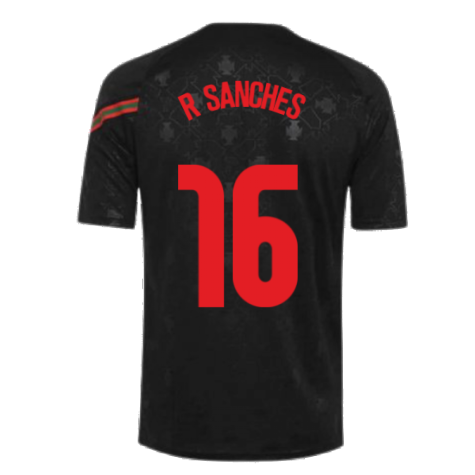 2020-2021 Portugal Pre-Match Training Shirt (Black) - Kids (R.SANCHES 16)