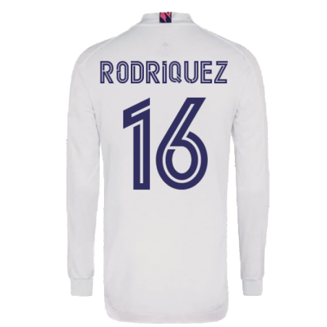 2020-2021 Real Madrid Long Sleeve Home Shirt (RODRIGUEZ 16)