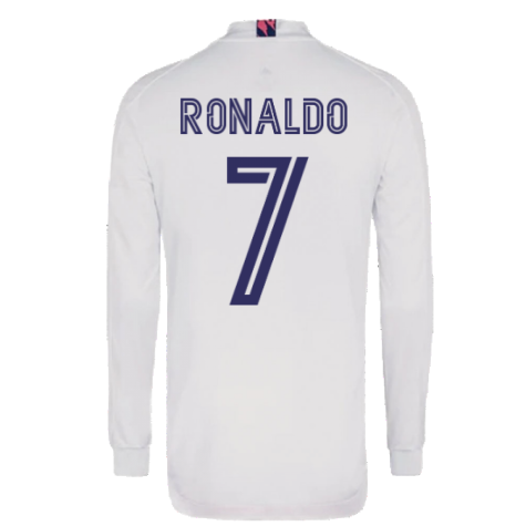 2020-2021 Real Madrid Long Sleeve Home Shirt (RONALDO 7)