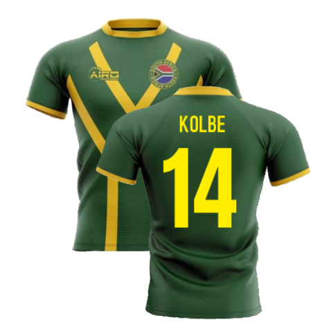 2024-2025 South Africa Springboks Flag Concept Rugby Shirt (Kolbe 14)