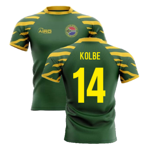 2024-2025 South Africa Springboks Home Concept Rugby Shirt (Kolbe 14)