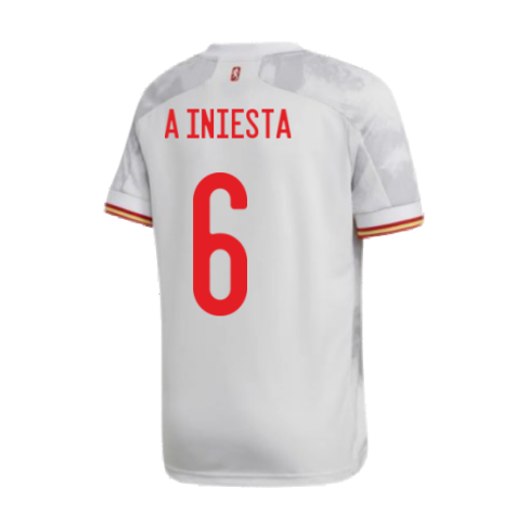 2020-2021 Spain Away Shirt (A INIESTA 6)