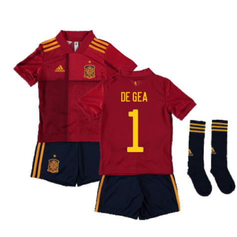 2020-2021 Spain Home Adidas Mini Kit (DE GEA 1)