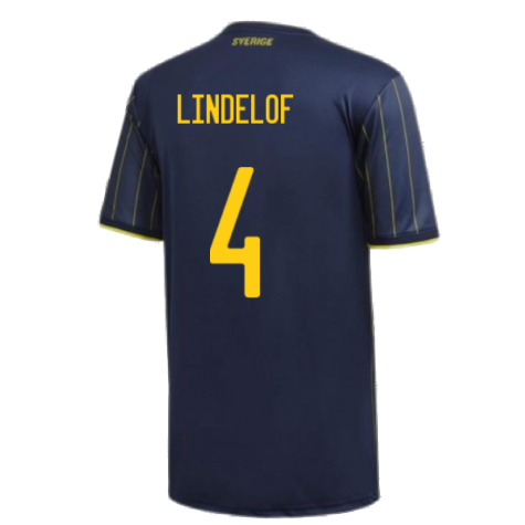 2020-2021 Sweden Away Shirt (LINDELOF 4)