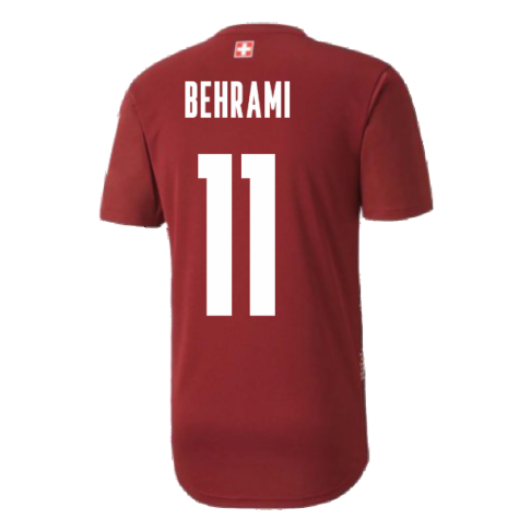 2020-2021 Switzerland Stadium Jersey (Pomegranate) (BEHRAMI 11)