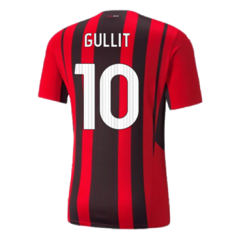 2021-2022 AC Milan Authentic Home Shirt (GULLIT 10)