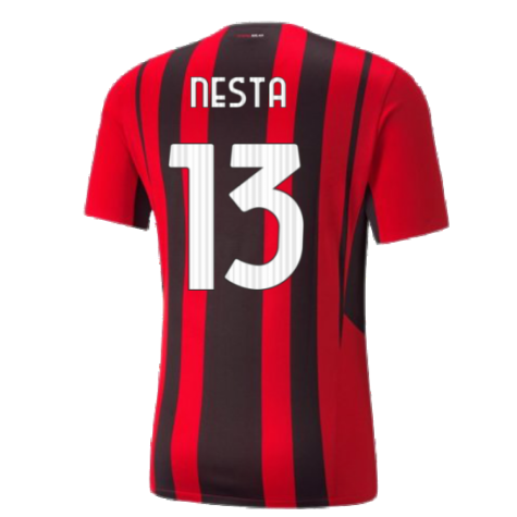 2021-2022 AC Milan Authentic Home Shirt (NESTA 13)