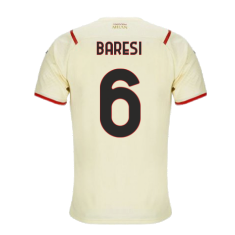 2021-2022 AC Milan Away Shirt (BARESI 6)