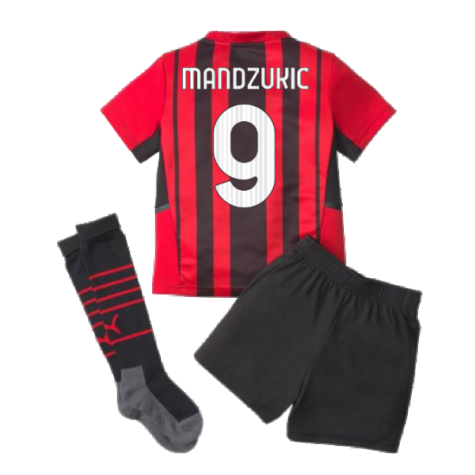 2021-2022 AC Milan Home Mini Kit (MANDZUKIC 9)