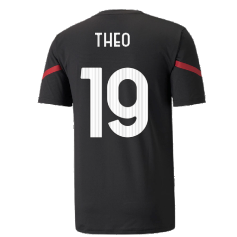 2021-2022 AC Milan Pre-Match Jersey (Black) (THEO 19)