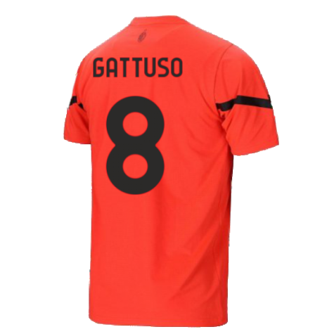 2021-2022 AC Milan Pre-Match Jersey (Red) (GATTUSO 8)