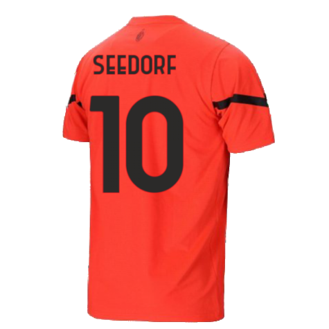 2021-2022 AC Milan Pre-Match Jersey (Red) (SEEDORF 10)