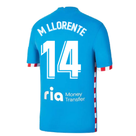 2021-2022 Atletico Madrid 3rd Shirt (M LLORENTE 14)