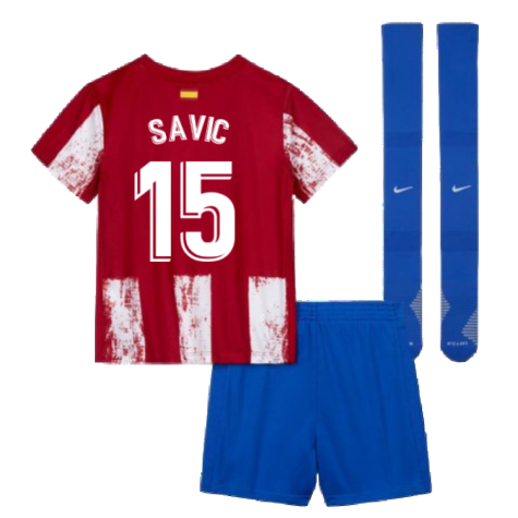 2021-2022 Atletico Madrid Little Boys Home Shirt (SAVIC 15)