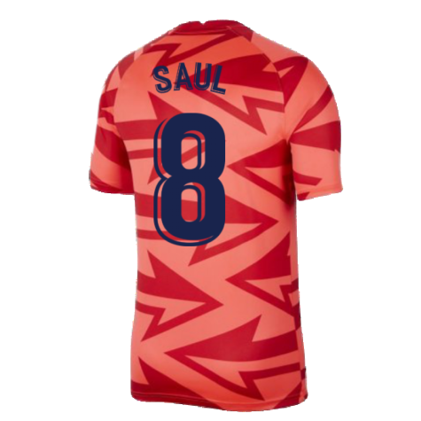 2021-2022 Atletico Madrid Pre-Match Training Shirt (Red) - Kids (SAUL 8)