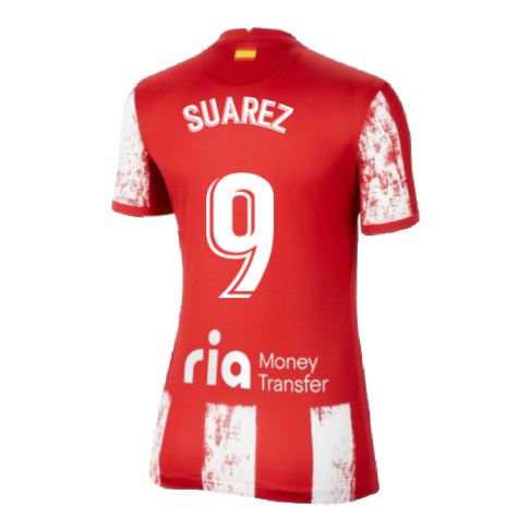 2021-2022 Atletico Madrid Womens Home Shirt (SUAREZ 9)