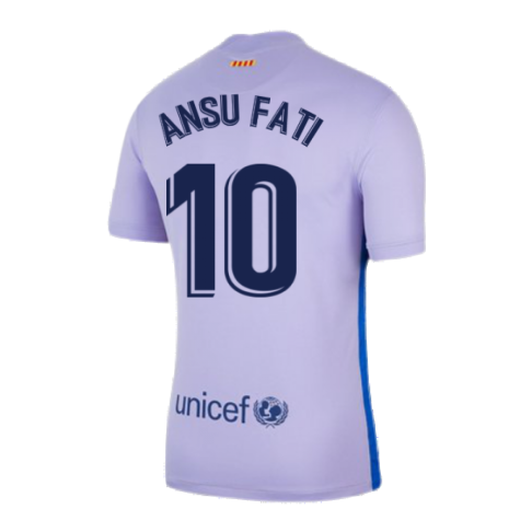 2021-2022 Barcelona Away Shirt (ANSU FATI 10)