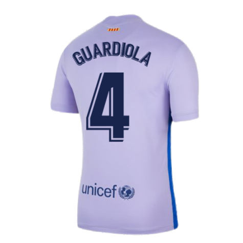 2021-2022 Barcelona Away Shirt (Kids) (GUARDIOLA 4)