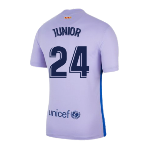 2021-2022 Barcelona Away Shirt (Kids) (JUNIOR 24)