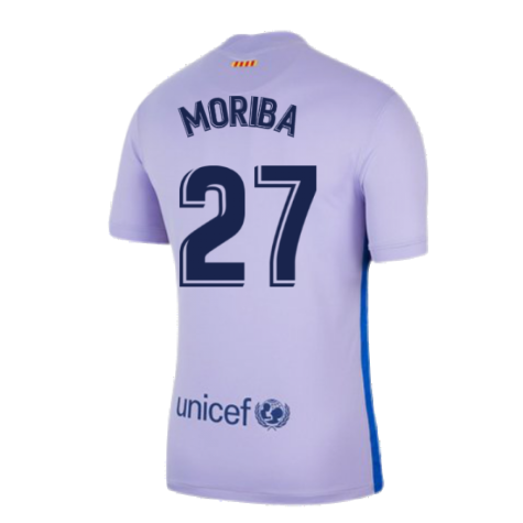 2021-2022 Barcelona Away Shirt (Kids) (MORIBA 27)