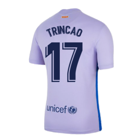 2021-2022 Barcelona Away Shirt (Kids) (TRINCAO 17)