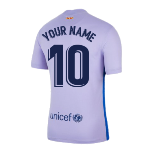 2021-2022 Barcelona Away Shirt (Your Name)