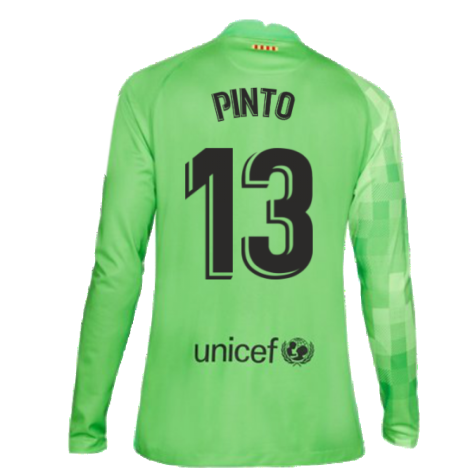 2021-2022 Barcelona Goalkeeper Shirt (Green) (PINTO 13)