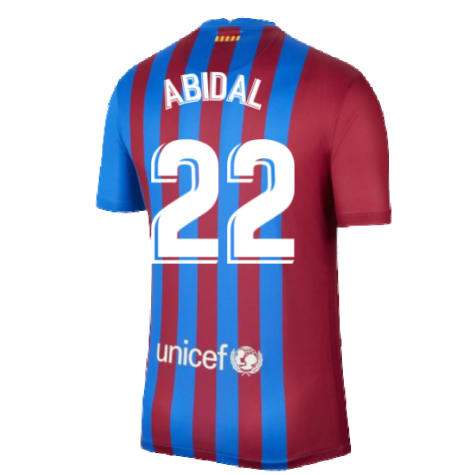 2021-2022 Barcelona Home Shirt (ABIDAL 22)