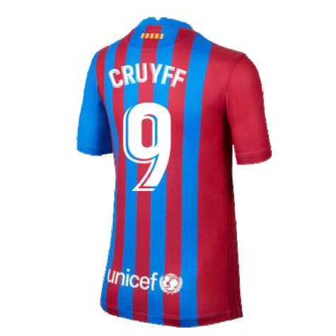 2021-2022 Barcelona Home Shirt (Kids) (CRUYFF 9)