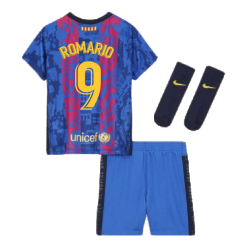 2021-2022 Barcelona Infants 3rd Kit (ROMARIO 9)