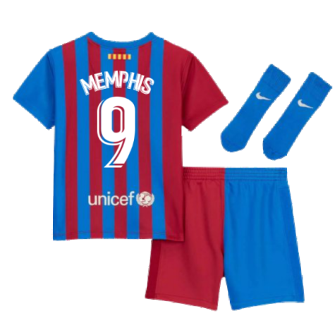 2021-2022 Barcelona Infants Home Kit (MEMPHIS 9)