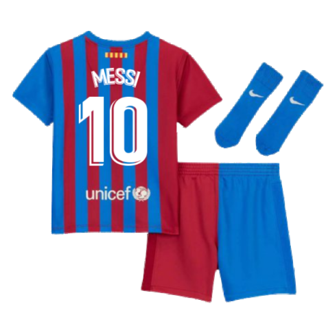 2021-2022 Barcelona Infants Home Kit (MESSI 10)