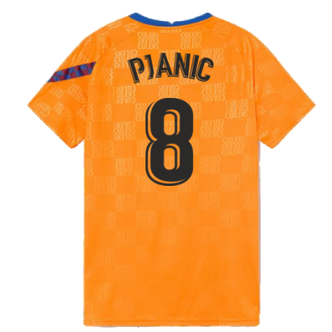 2021-2022 Barcelona Pre-Match Jersey (Orange) (PJANIC 8)