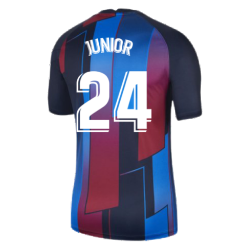 2021-2022 Barcelona Pre-Match Training Shirt (Blue) - Kids (JUNIOR 24)