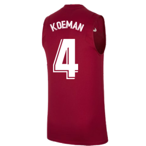 2021-2022 Barcelona Sleeveless Top (Red) (KOEMAN 4)