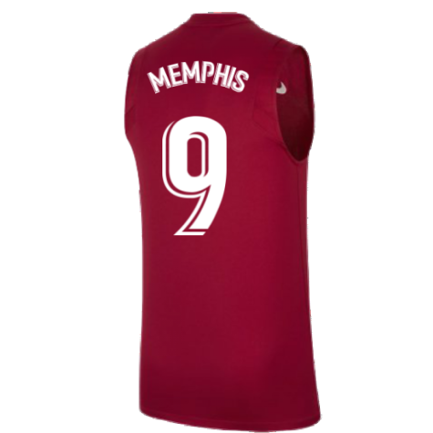 2021-2022 Barcelona Sleeveless Top (Red) (MEMPHIS 9)