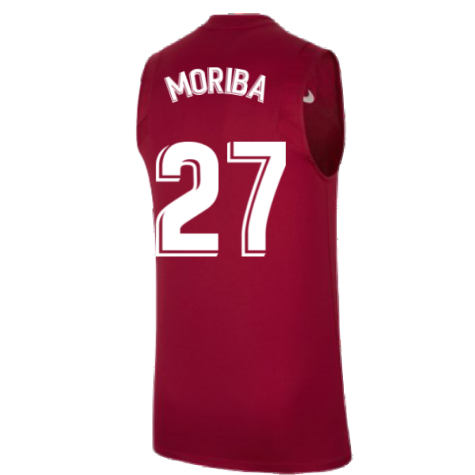 2021-2022 Barcelona Sleeveless Top (Red) (MORIBA 27)