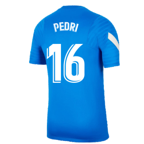 2021-2022 Barcelona Training Shirt (Blue) (PEDRI 16)