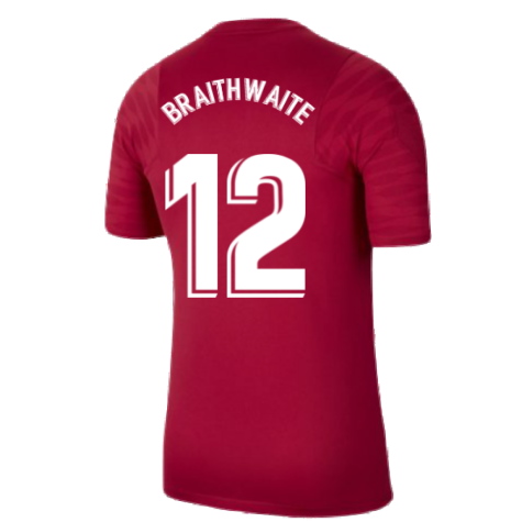 2021-2022 Barcelona Training Shirt (Noble Red) (BRAITHWAITE 12)