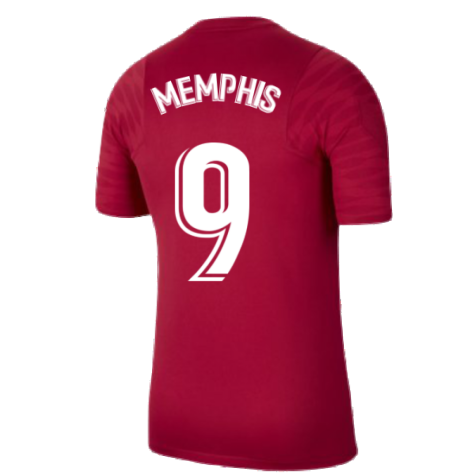 2021-2022 Barcelona Training Shirt (Noble Red) (MEMPHIS 9)