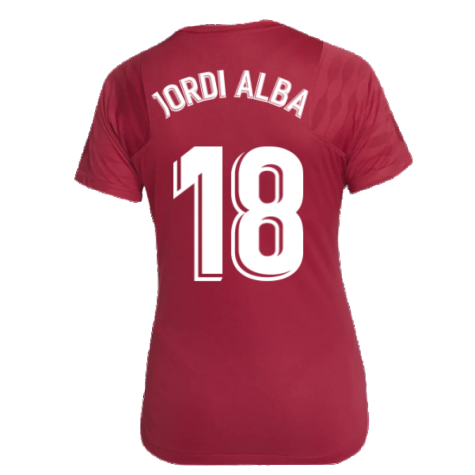 2021-2022 Barcelona Training Shirt (Noble Red) - Womens (JORDI ALBA 18)