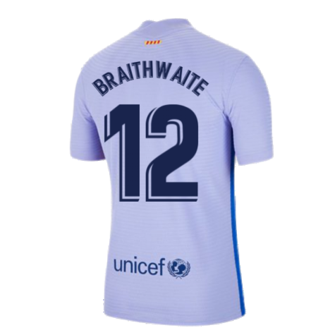 2021-2022 Barcelona Vapor Away Shirt (BRAITHWAITE 12)