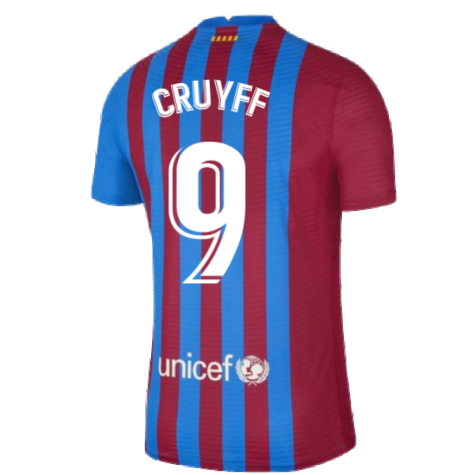 2021-2022 Barcelona Vapor Match Home Shirt (CRUYFF 9)