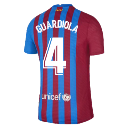 2021-2022 Barcelona Vapor Match Home Shirt (GUARDIOLA 4)